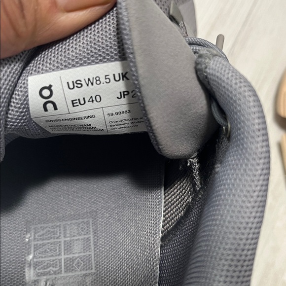 On Running  women’s Charcoal and Beige Sneakers - Picture 14 of 14